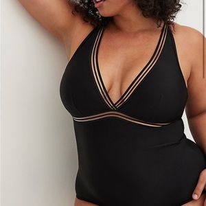 Torrid black one piece swimsuit 2X 18/20 NWT
